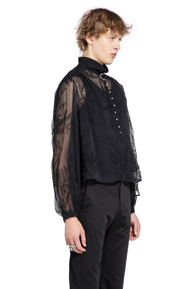 
              ANN DEMEULEMEESTER Thorald High Comfort Cropped Serafino Top man
            