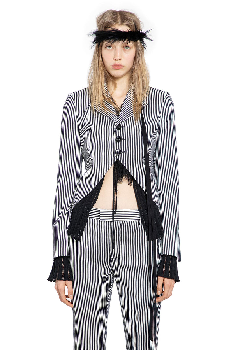 ANN DEMEULEMEESTER Lune Open Front Fitted Jacket woman