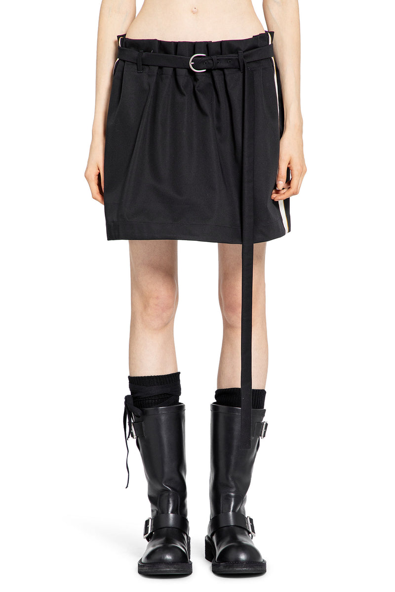 Haga Pleated Mini Skirt in Cotton Twill
