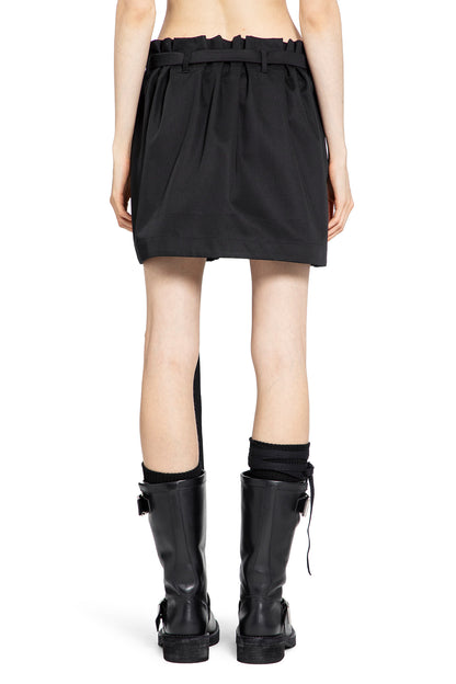 Haga Pleated Mini Skirt in Cotton Twill