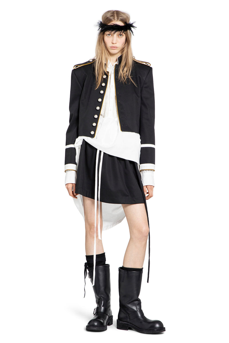 Haga Pleated Mini Skirt in Cotton Twill