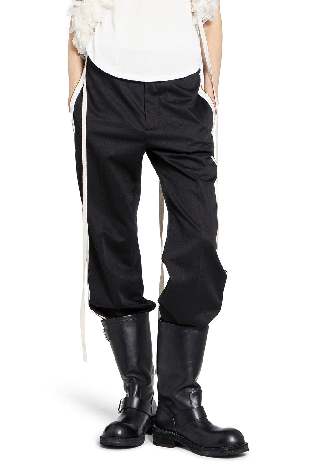 ANN DEMEULEMEESTER Fera Straight Leg Cropped Trousers woman
