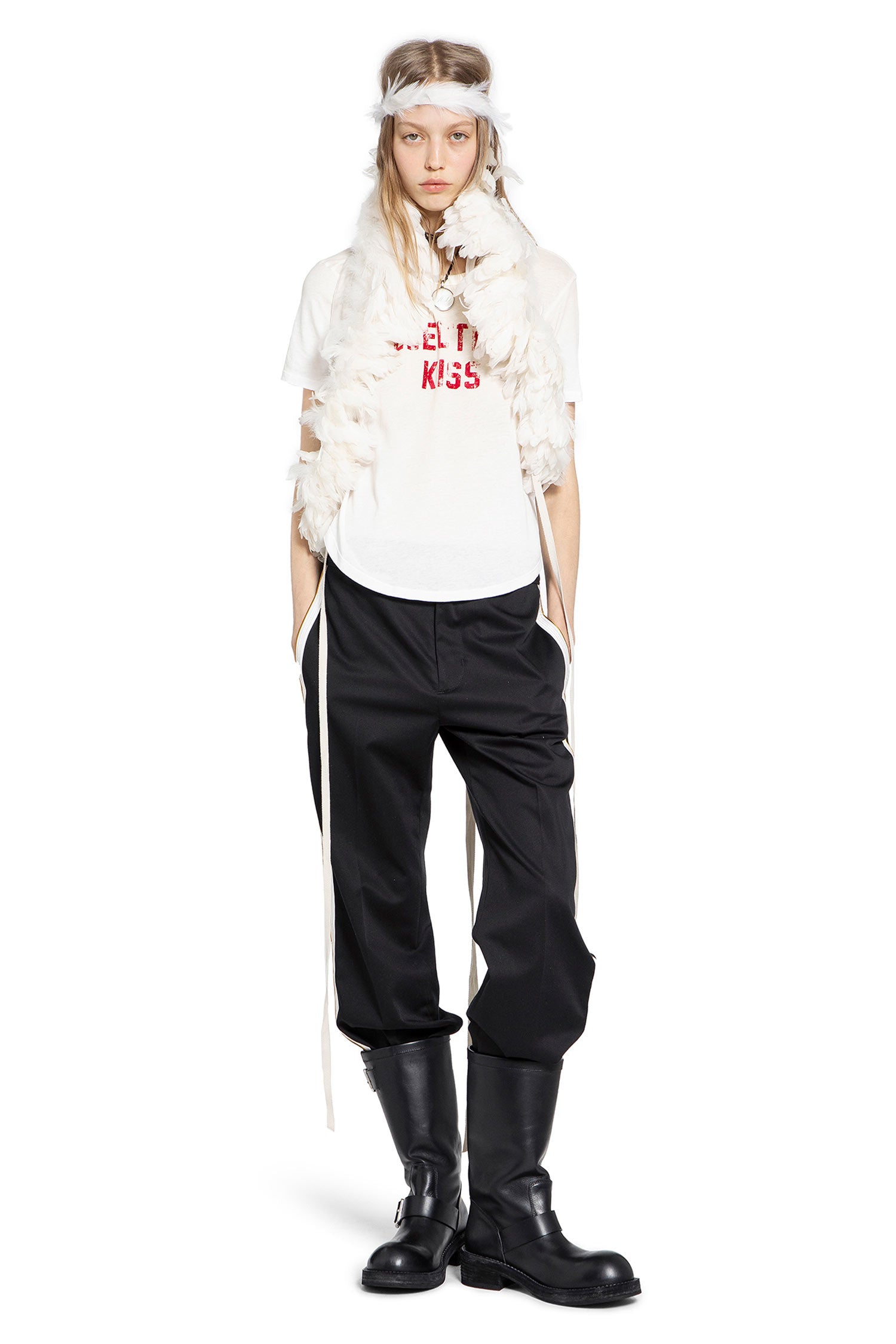 ANN DEMEULEMEESTER Fera Straight Leg Cropped Trousers woman