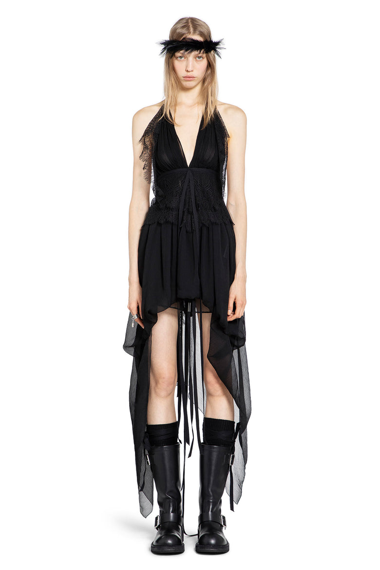 Dory Top in Silk Voile Crepon and Lace