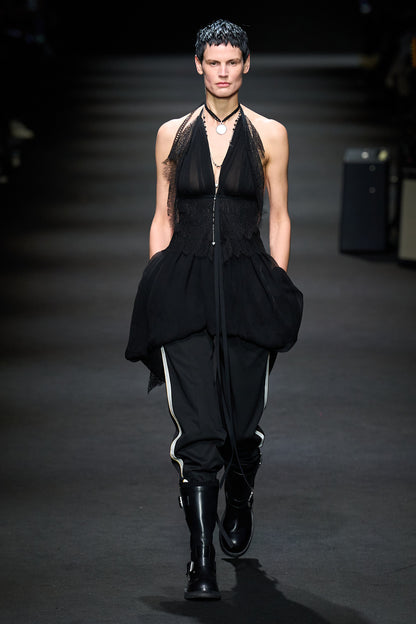 Dory Top in Silk Voile Crepon and Lace