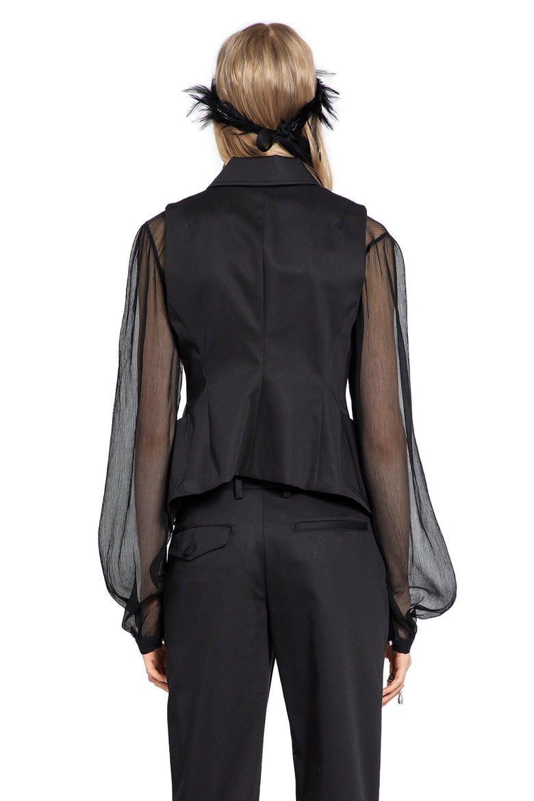 ANN DEMEULEMEESTER Lune Open Front Waistcoat woman