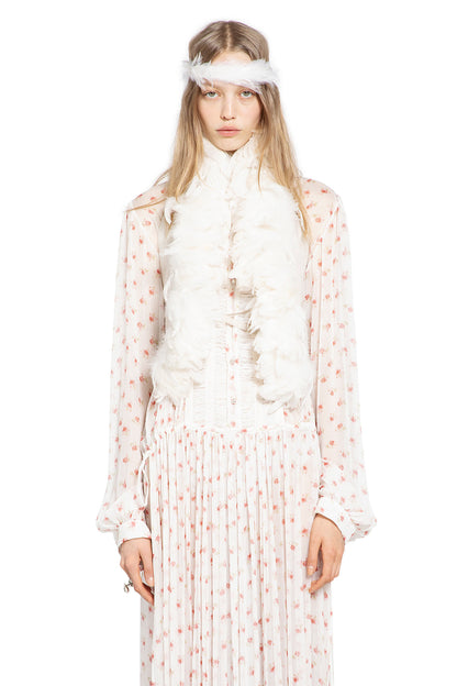 Idje Open Waistcoat with Feathers