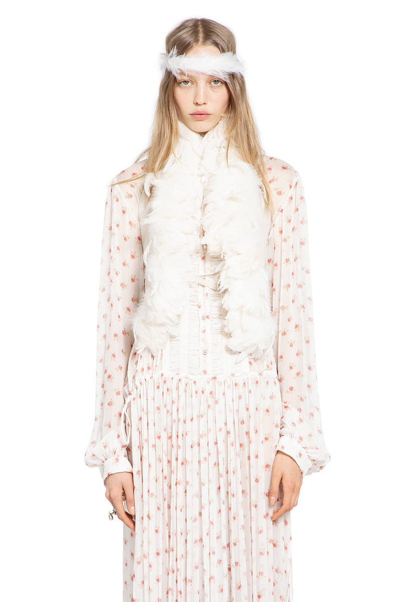 ANN DEMEULEMEESTER Idje Open Waistcoat with Feathers woman