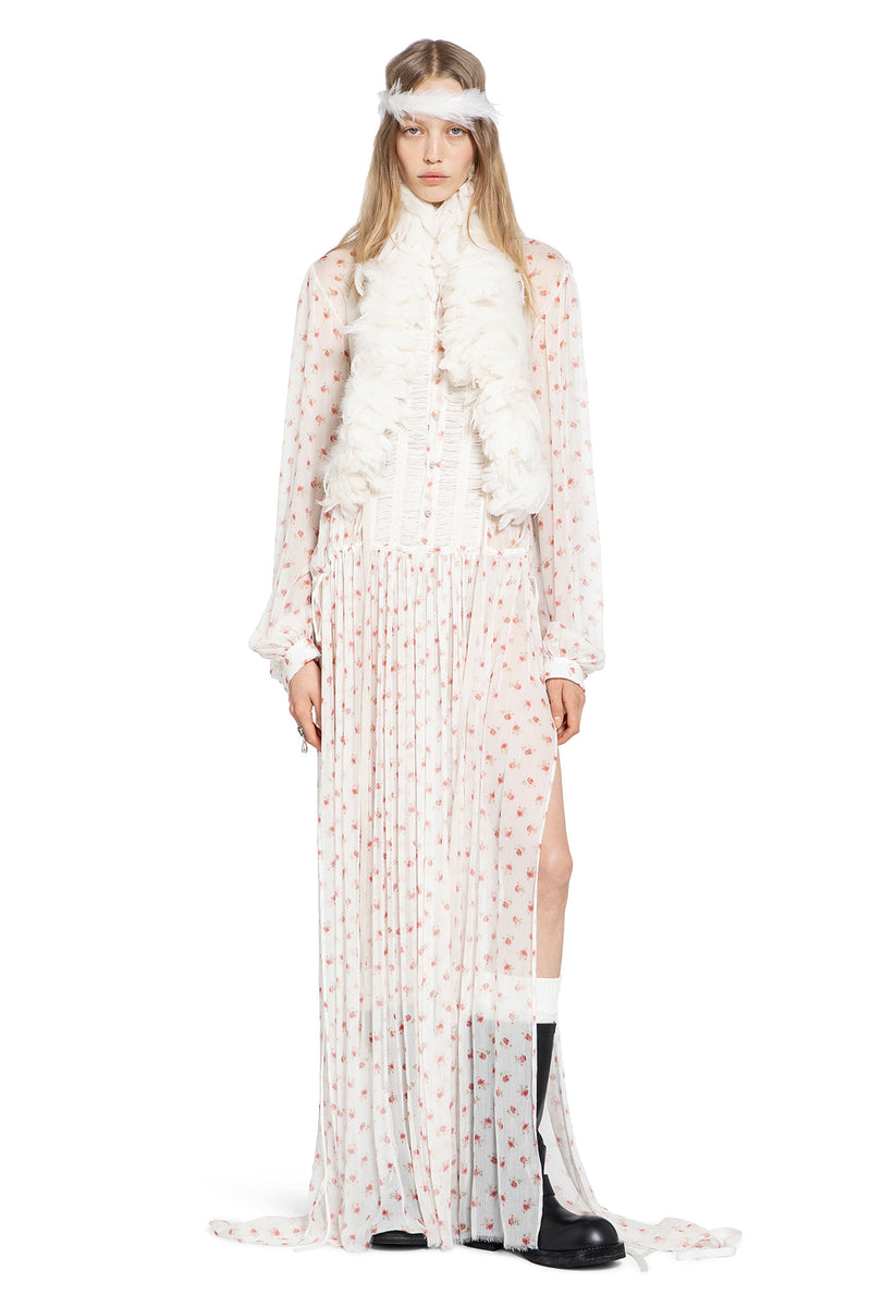 ANN DEMEULEMEESTER Idje Open Waistcoat with Feathers woman