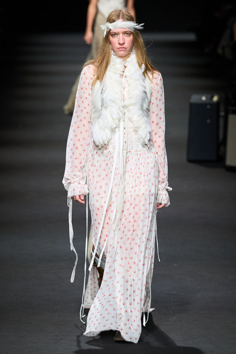 ANN DEMEULEMEESTER Idje Open Waistcoat with Feathers woman