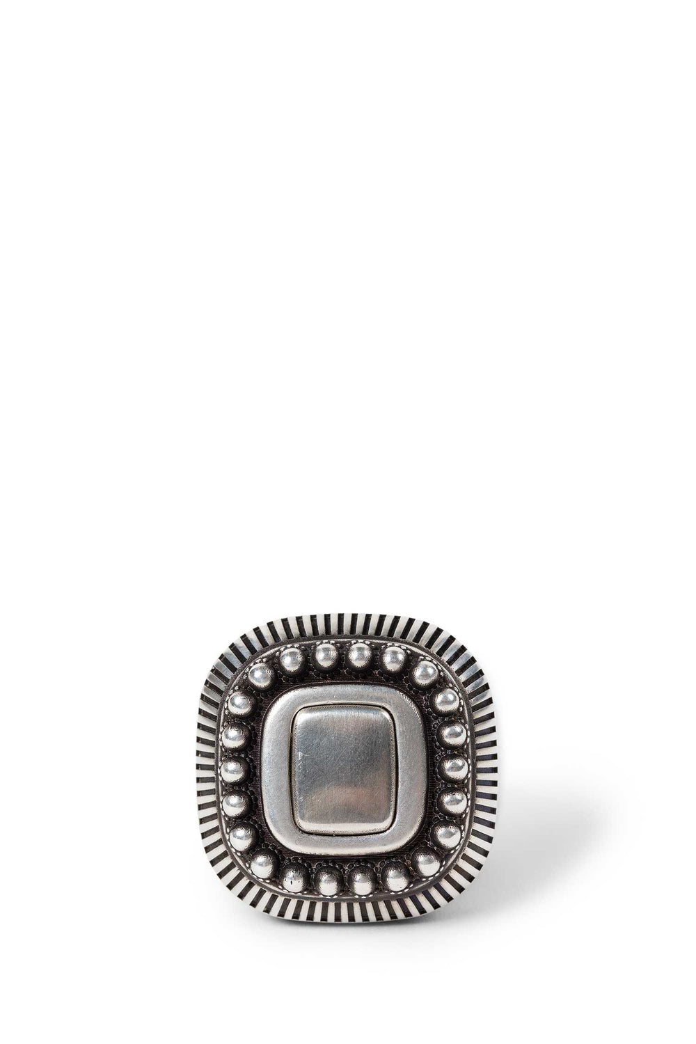 ANN DEMEULEMEESTER Char Wide Ring with Spheres woman