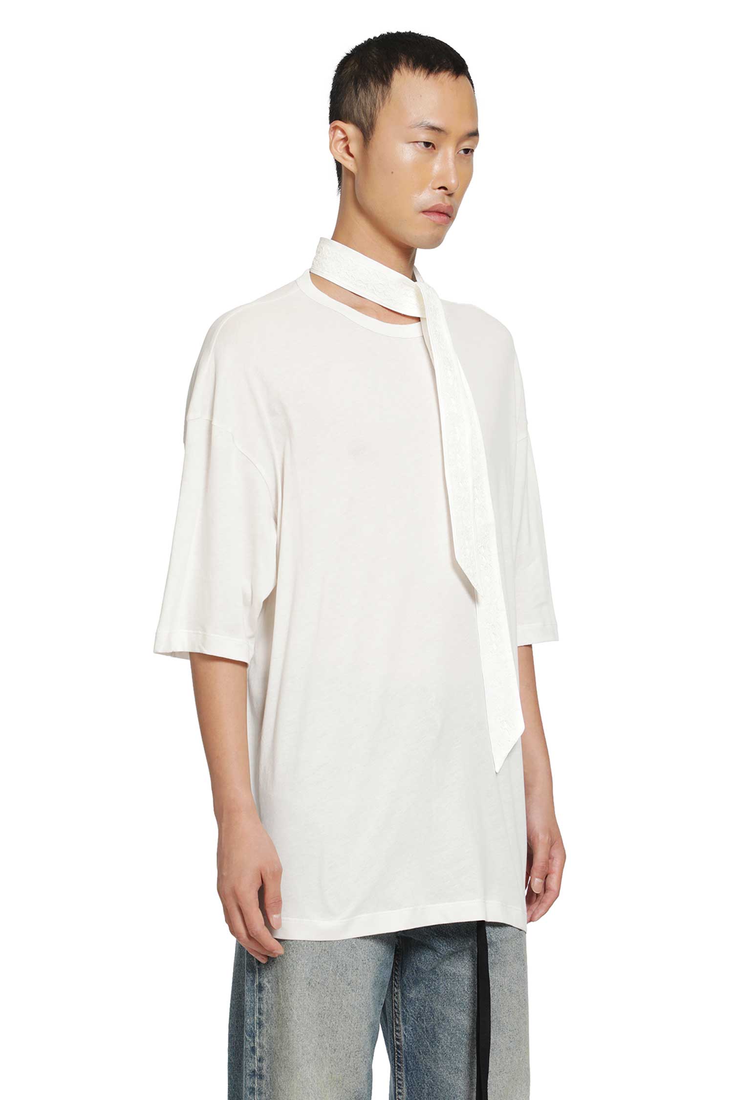 ANN DEMEULEMEESTER ''We Were'' T-Shirt with Detachable Collar man