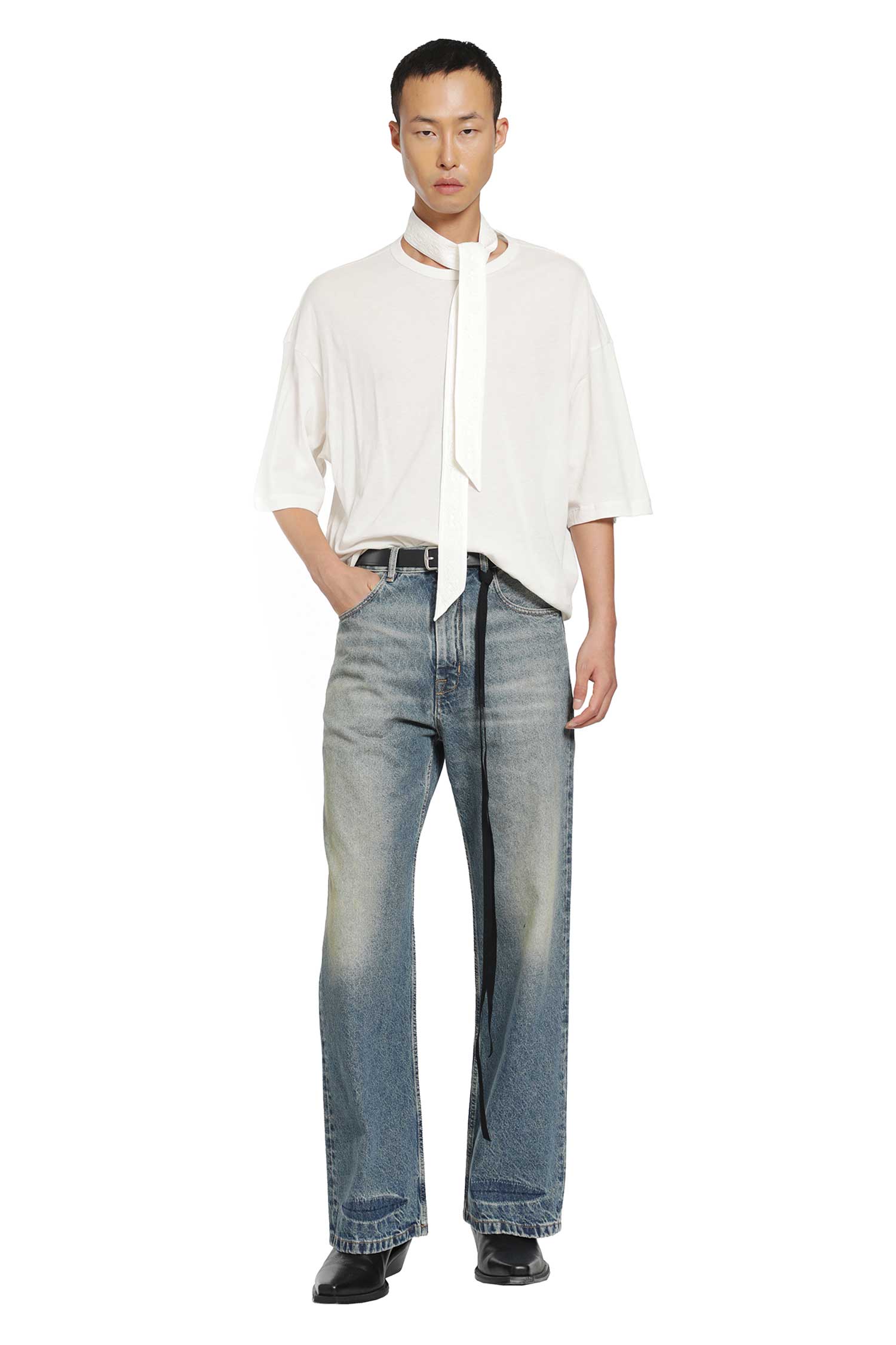 ''We Were'' T-Shirt with Detachable Collar
