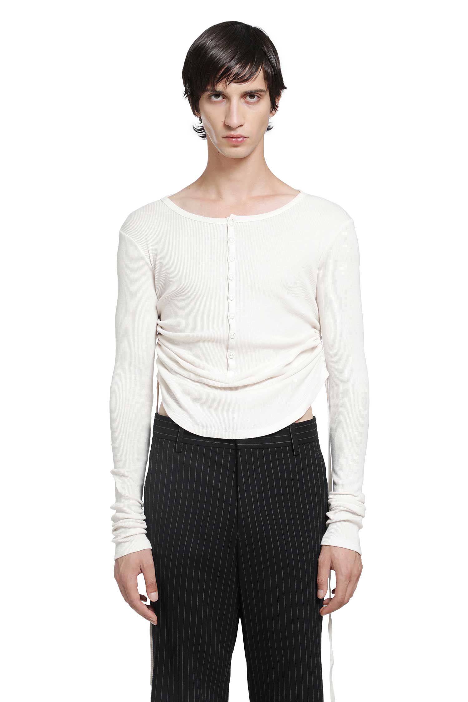 ANN DEMEULEMEESTER Hamar Wrinkled Serafino Top man