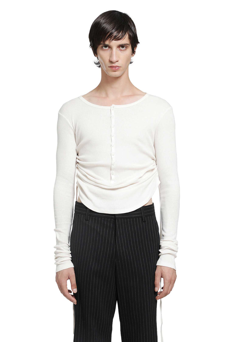 ANN DEMEULEMEESTER Hamar Wrinkled Serafino Top man