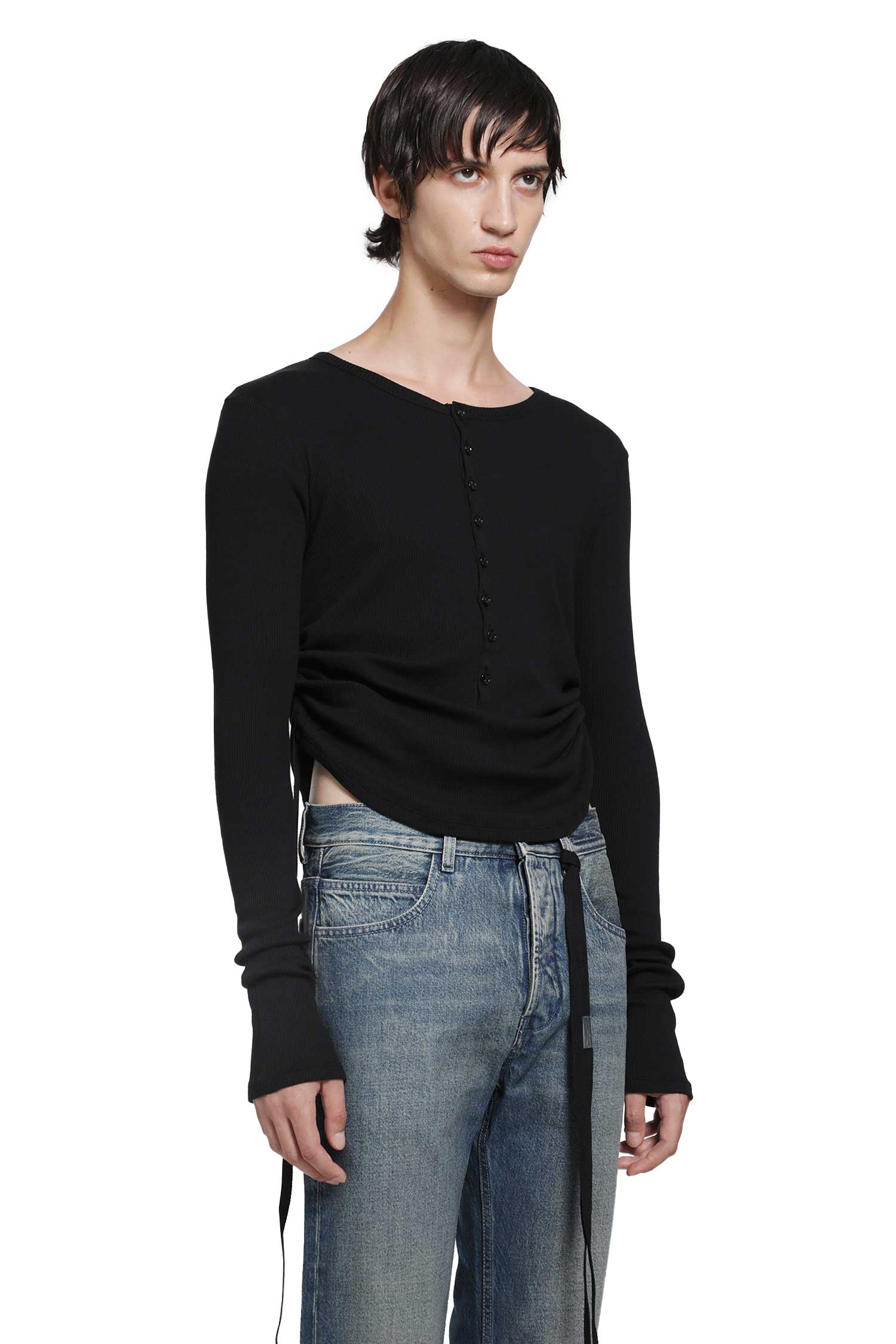 ANN DEMEULEMEESTER Hamar Wrinkled Serafino Top man