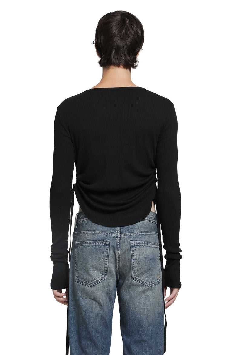 ANN DEMEULEMEESTER Hamar Wrinkled Serafino Top man