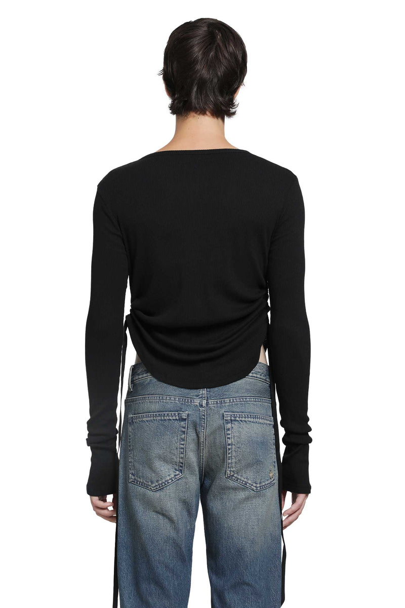 ANN DEMEULEMEESTER Hamar Wrinkled Serafino Top man