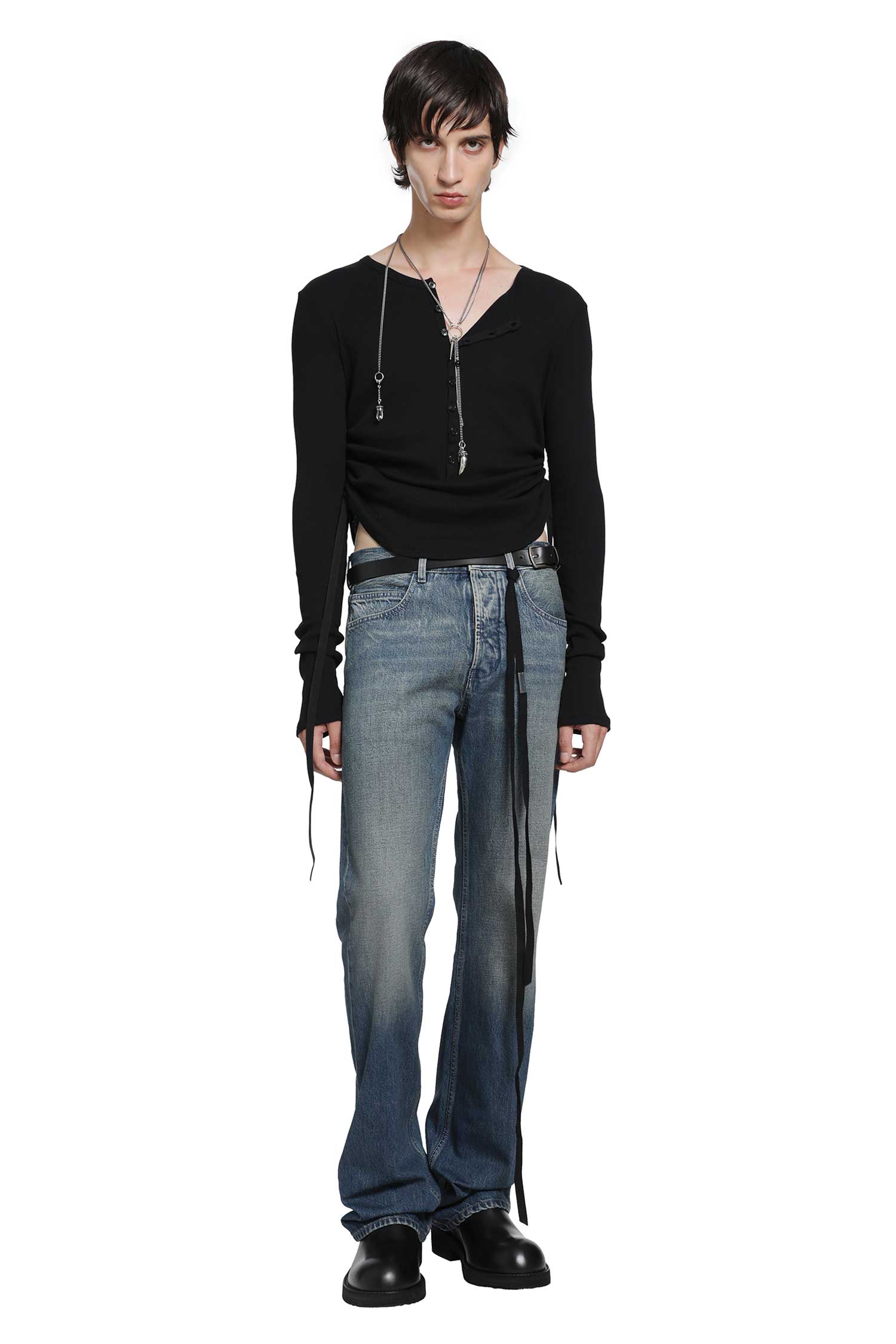 ANN DEMEULEMEESTER Hamar Wrinkled Serafino Top man