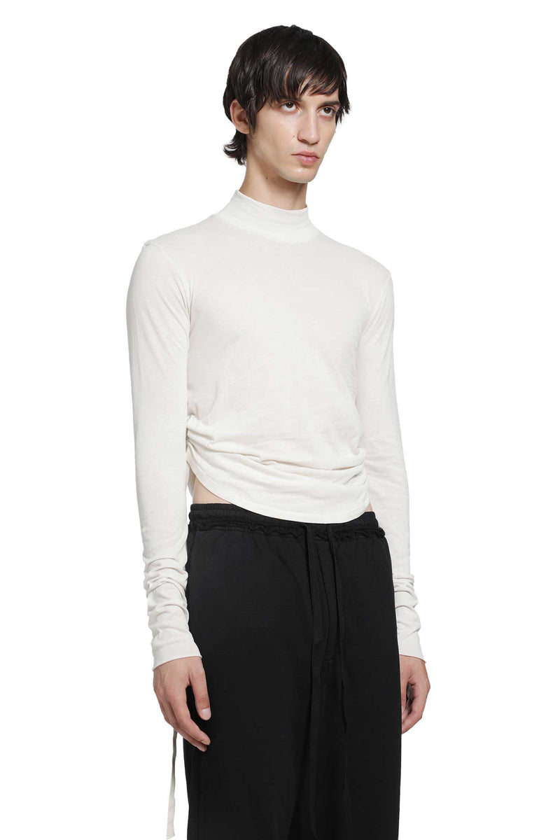 ANN DEMEULEMEESTER Lenart Wrinkled Mock Neck Top man