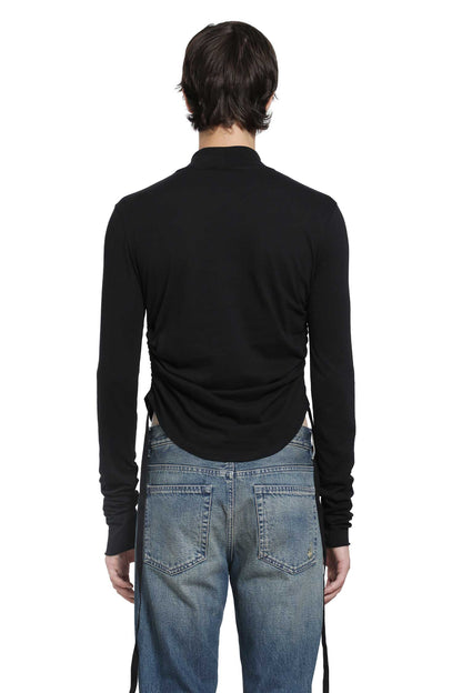 Lenart Wrinkled Mock Neck Top