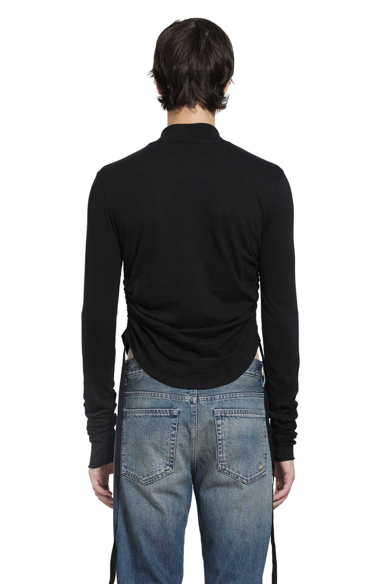 ANN DEMEULEMEESTER Lenart Wrinkled Mock Neck Top man