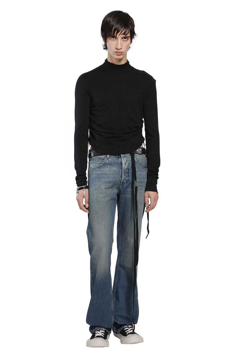 ANN DEMEULEMEESTER Lenart Wrinkled Mock Neck Top man