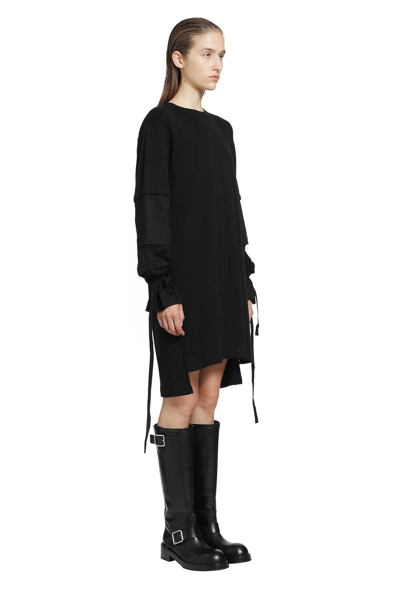 ANN DEMEULEMEESTER Lucina T-Shirt Dress with Light Cotton Sleeves woman