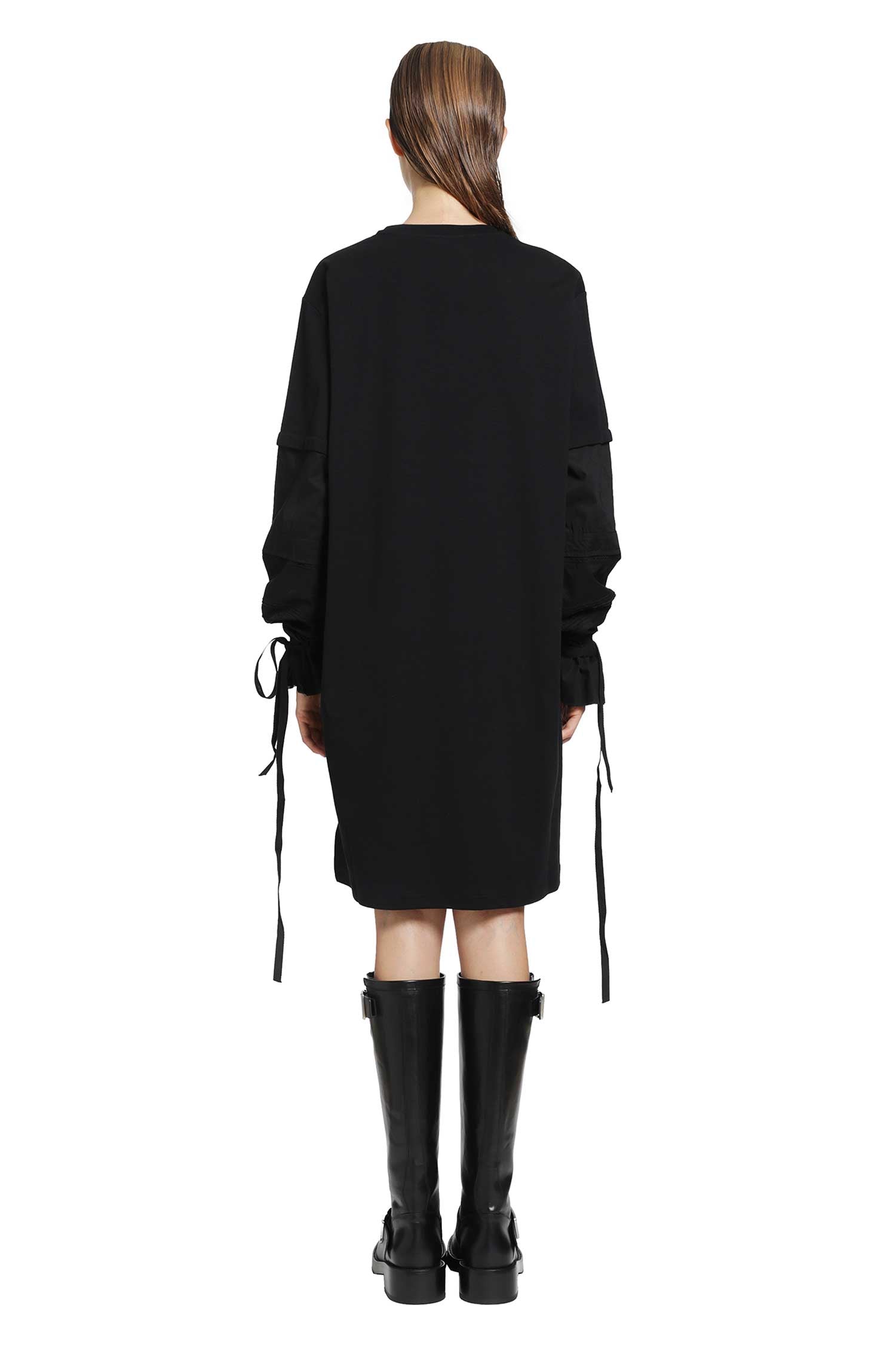 ANN DEMEULEMEESTER Lucina T-Shirt Dress with Light Cotton Sleeves woman