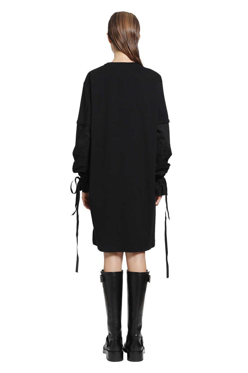 ANN DEMEULEMEESTER Lucina T-Shirt Dress with Light Cotton Sleeves woman