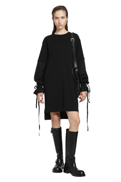 Lucina T-Shirt Dress with Light Cotton Sleeves