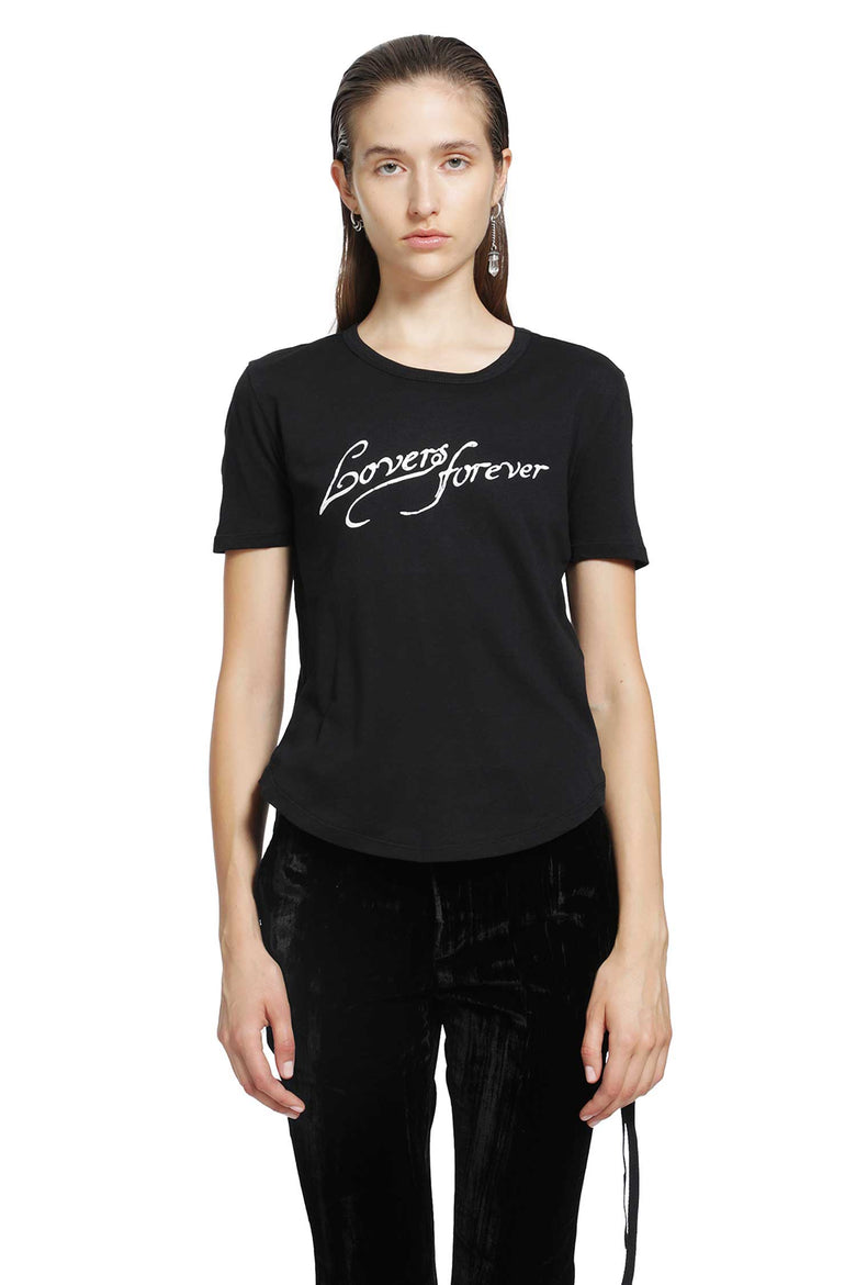 ANN DEMEULEMEESTER Floor ''Lovers Forever'' Micro T-Shirt woman