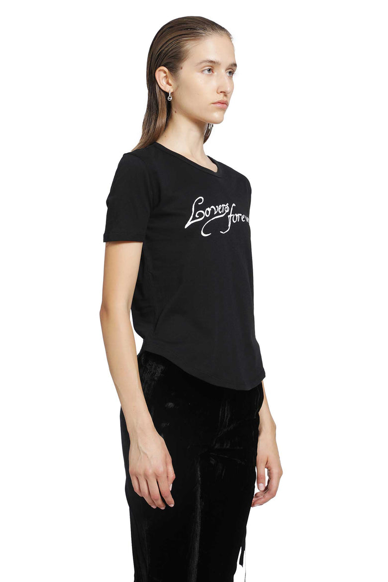 
              ANN DEMEULEMEESTER Floor ''Lovers Forever'' Micro T-Shirt woman
            
