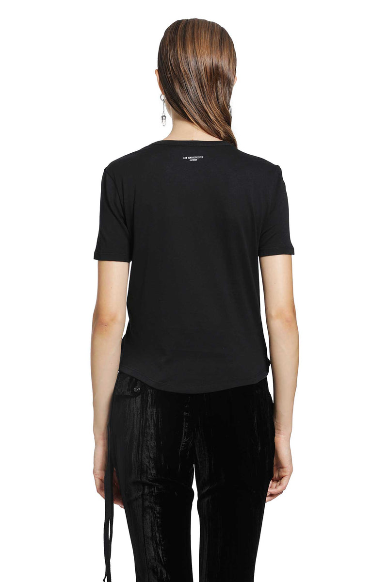 ANN DEMEULEMEESTER Floor ''Lovers Forever'' Micro T-Shirt woman