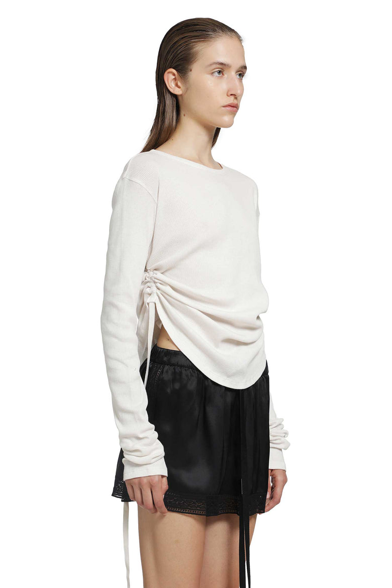 
              ANN DEMEULEMEESTER Dot Wrinkled Long Sleve Top woman
            