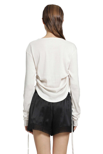 Dot Wrinkled Long Sleve Top