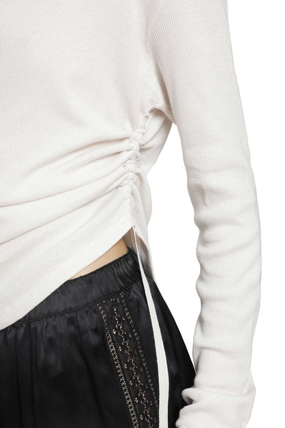 Dot Wrinkled Long Sleve Top