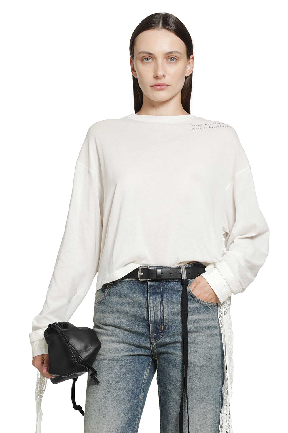 ANN DEMEULEMEESTER Niki Printed Long Sleeve T-shirt woman
