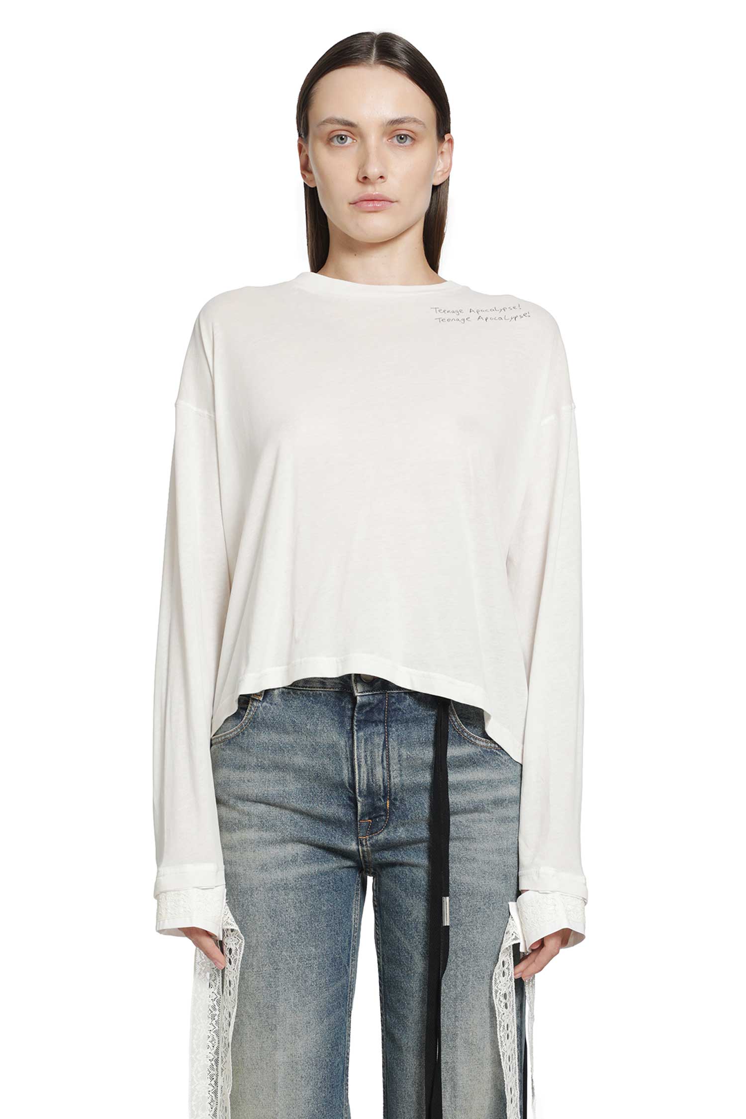 ANN DEMEULEMEESTER Niki Printed Long Sleeve T-shirt woman