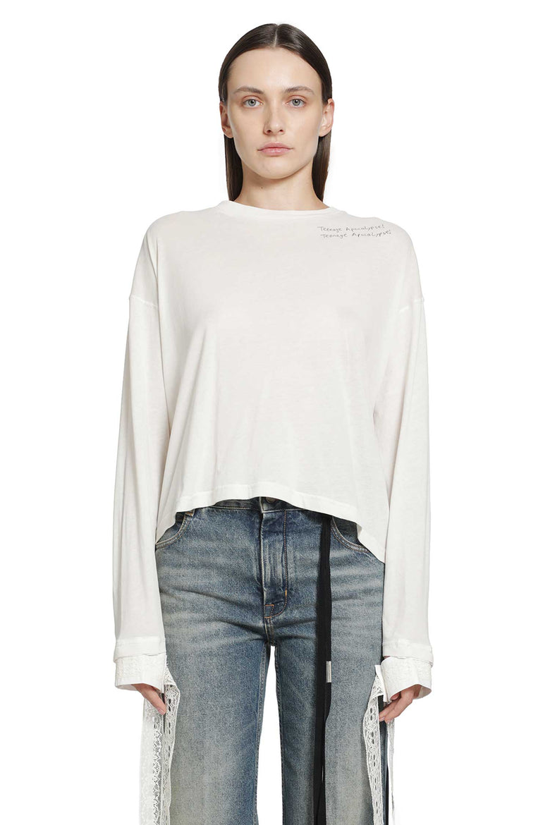
              ANN DEMEULEMEESTER Niki Printed Long Sleeve T-shirt woman
            