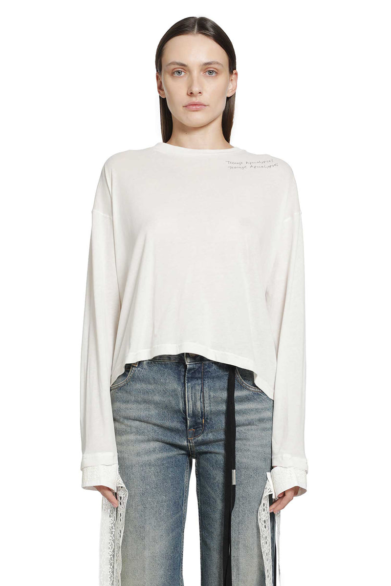 ANN DEMEULEMEESTER Niki Printed Long Sleeve T-shirt woman