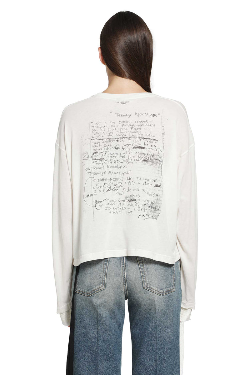 ANN DEMEULEMEESTER Niki Printed Long Sleeve T-shirt woman