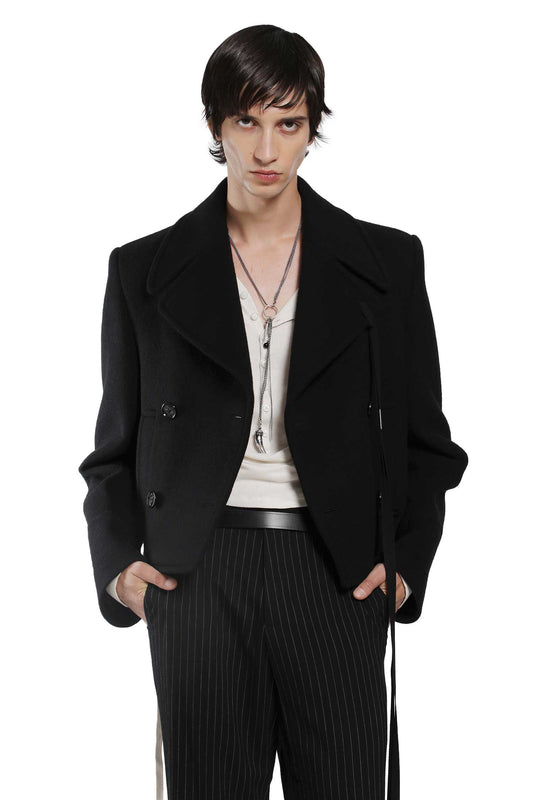 Dalmar Double-Breasted Short Caban