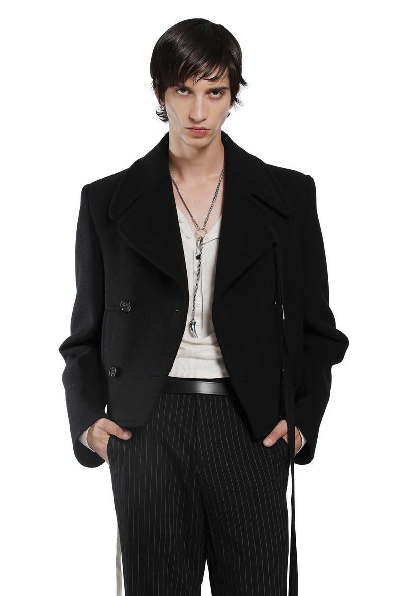 ANN DEMEULEMEESTER Dalmar Double-Breasted Short Caban man