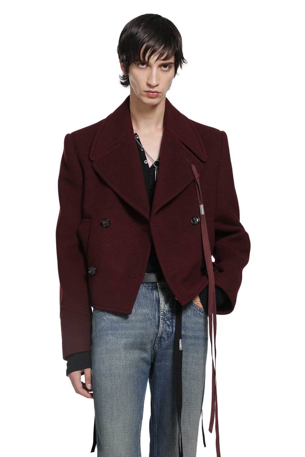 ANN DEMEULEMEESTER Dalmar Double-Breasted Wool Caban man