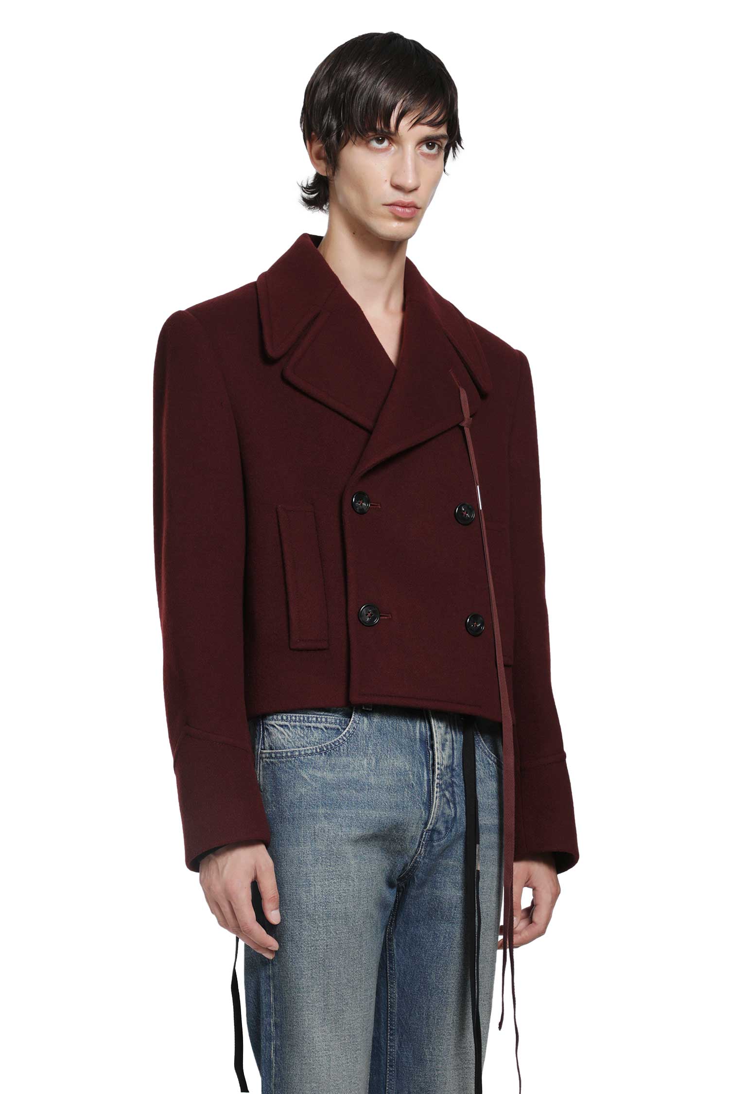 ANN DEMEULEMEESTER Dalmar Double-Breasted Wool Caban man