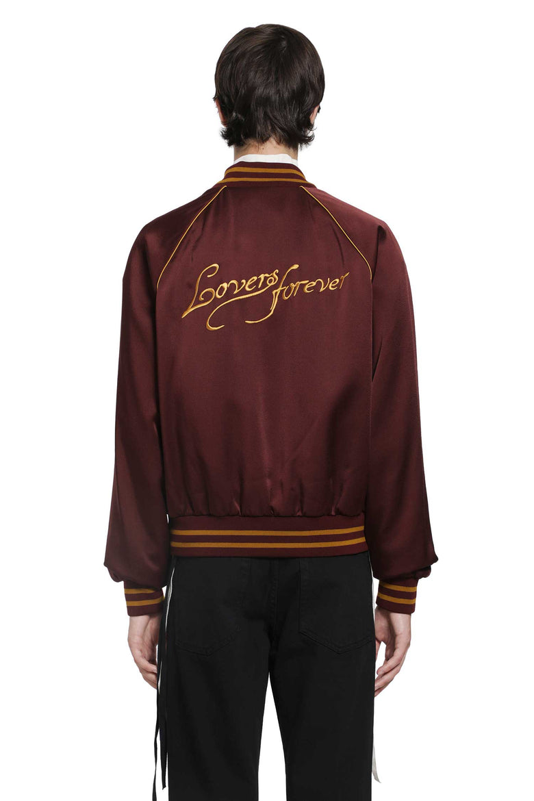 ANN DEMEULEMEESTER ''Lovers Forever'' Bomber in Cady Satin man