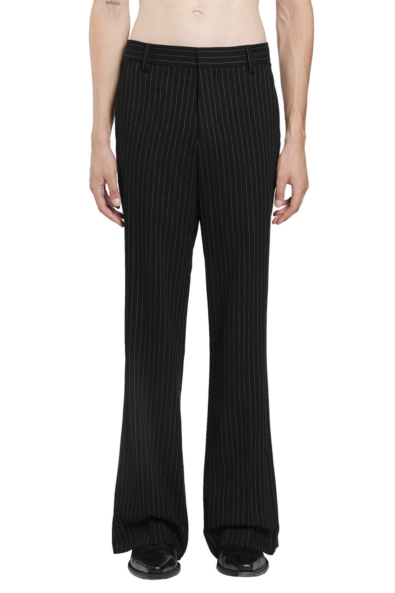 ANN DEMEULEMEESTER Stefan Chalk Stripe Flared Trousers man