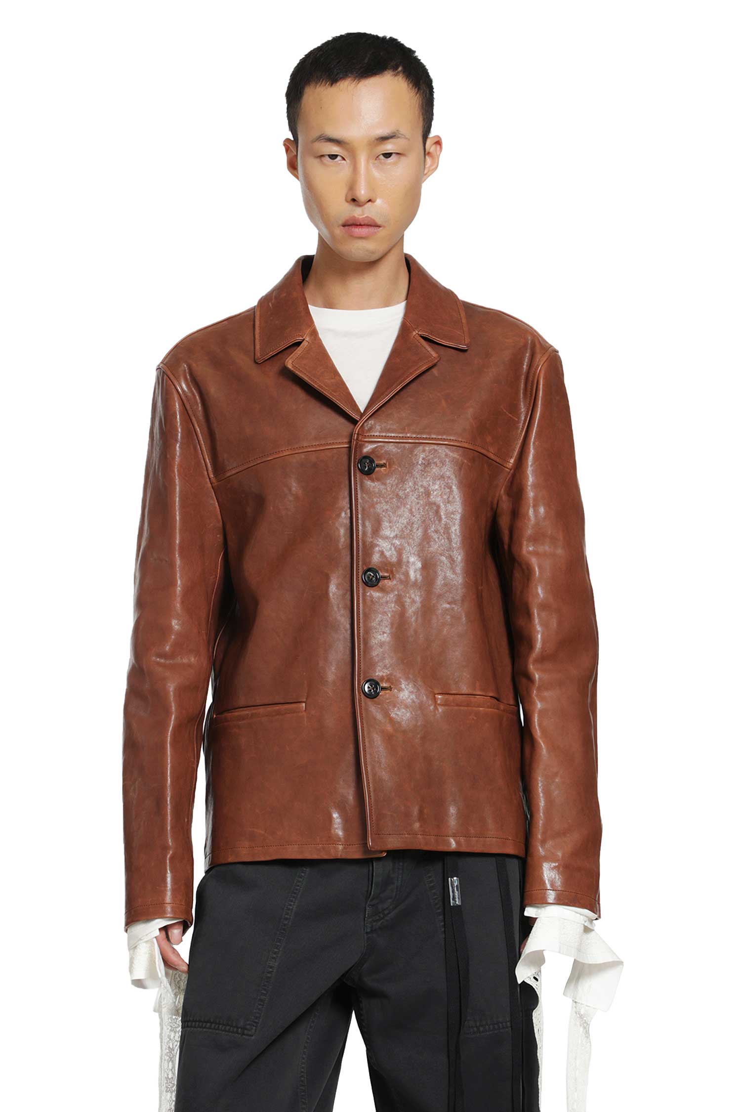 Pareli Leather Caban