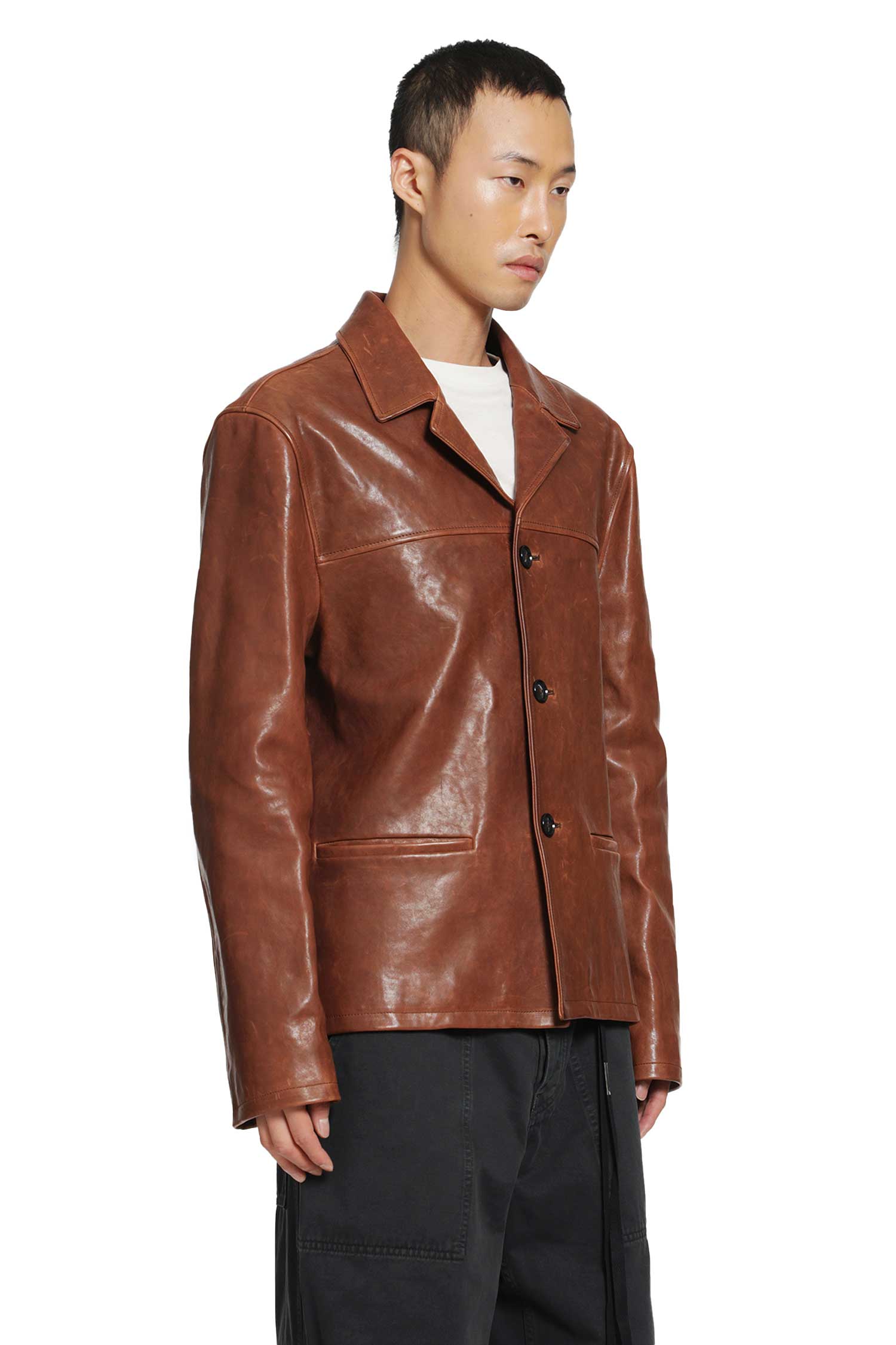 ANN DEMEULEMEESTER Pareli Leather Caban man